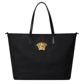 Luxurious Black and Gold Medusa-Inspired Bag
