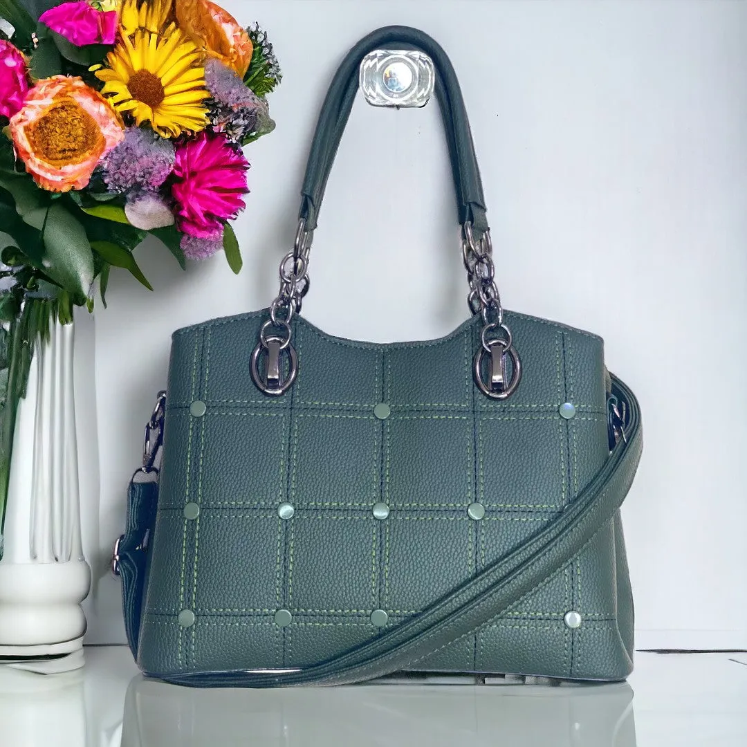 Chevron Handbag navy blue