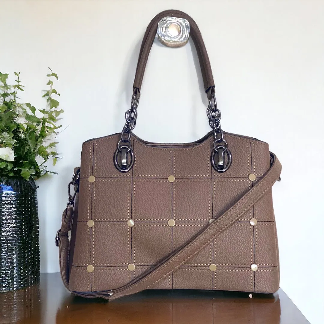 Chevron Handbag navy blue