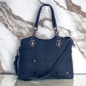 Chevron Handbag navy blue