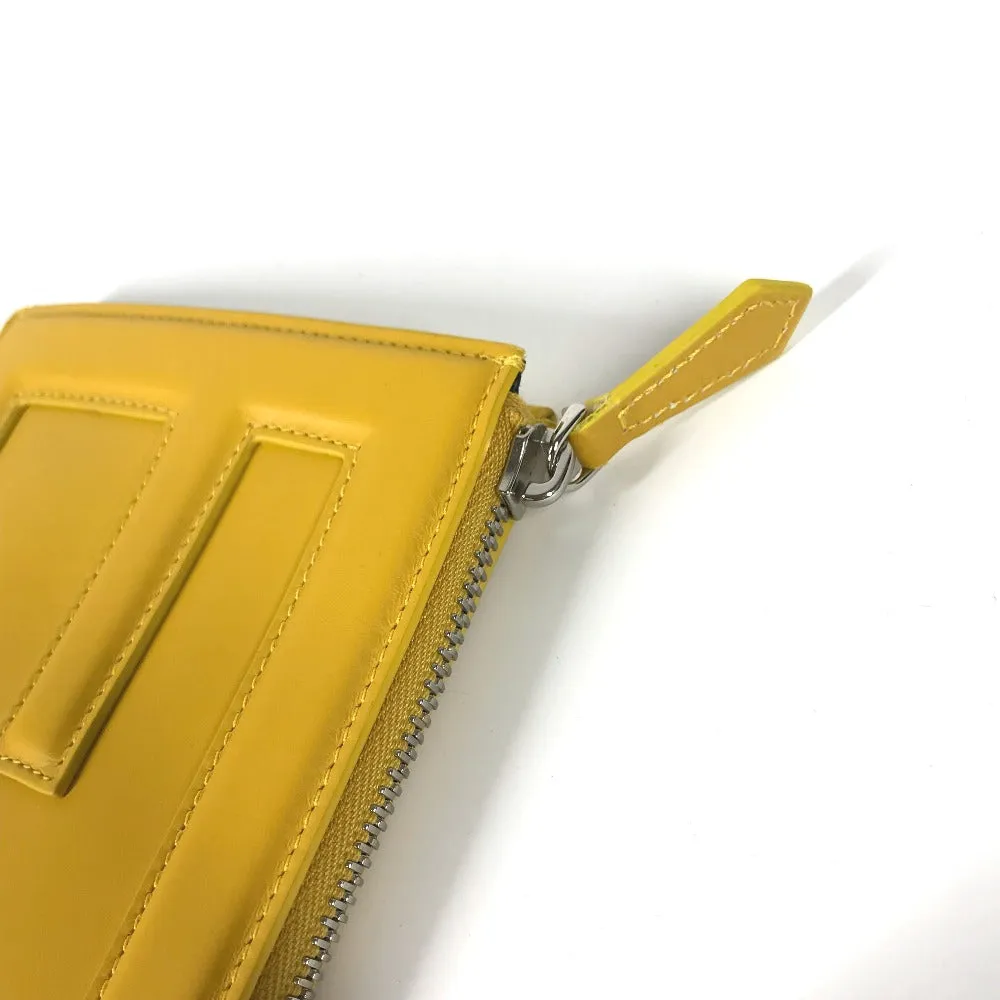 FENDI Clutch bag 7N0114 leather yellow logo Women Used