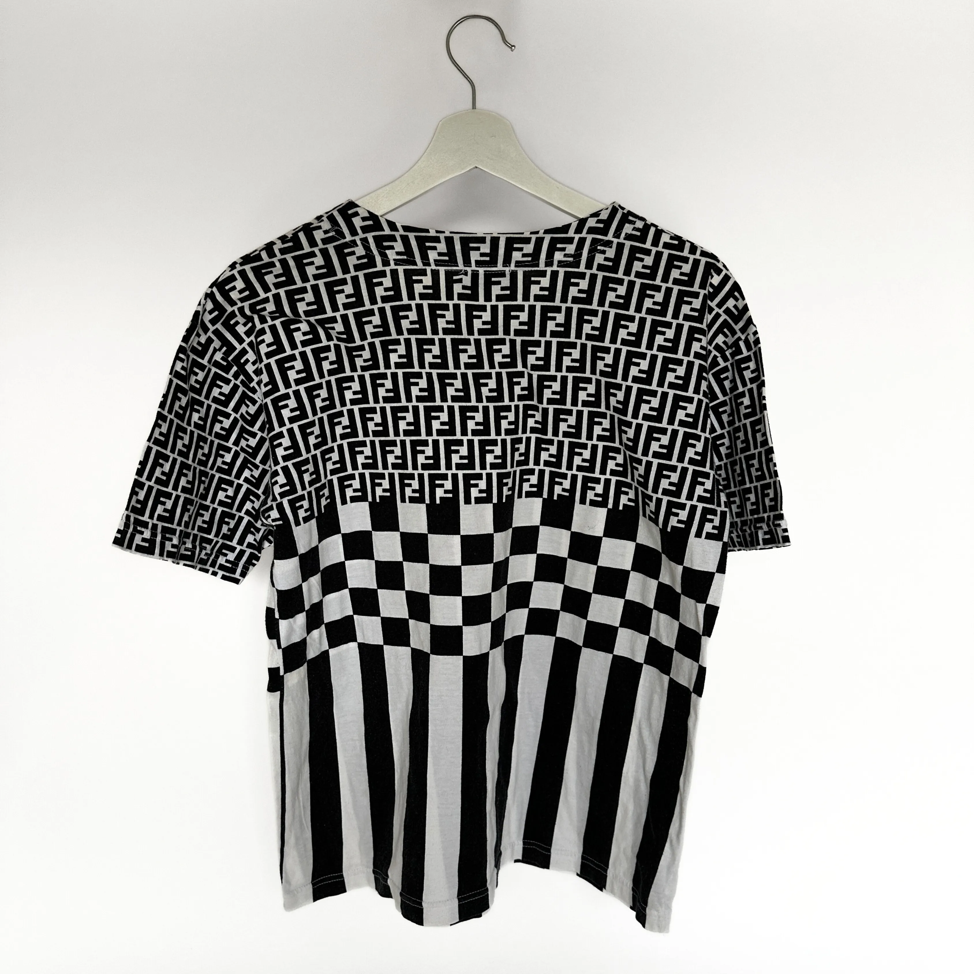 Fendi T-shirt White Black Cotton
