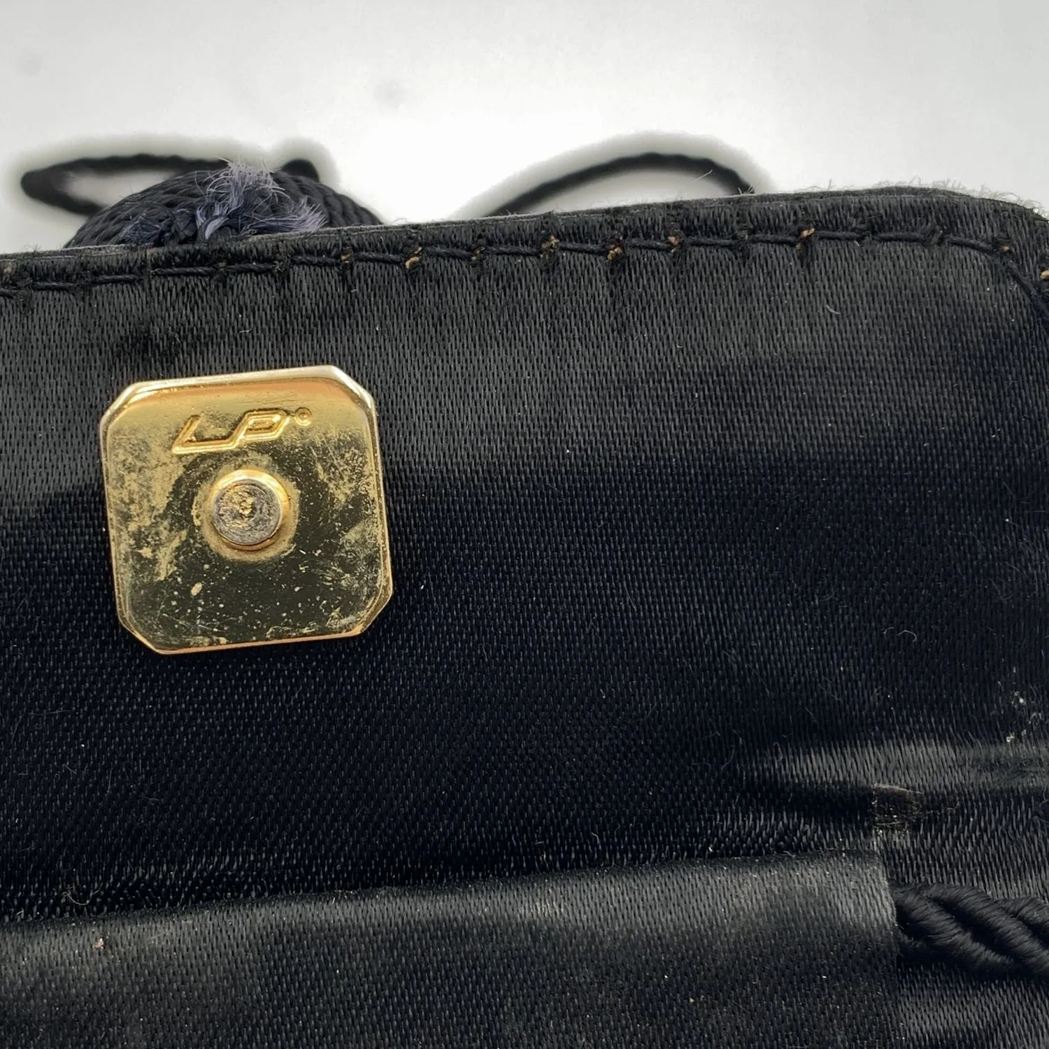 Fendi Vintage Black Satin Minaudiere Mini Micro Evening Bag