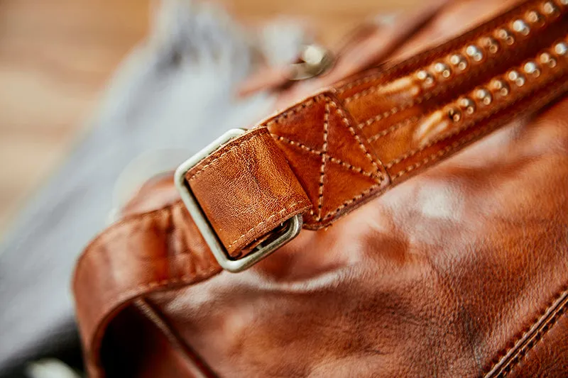 Handmade Full Grain Leather Backpack Vintage School Backpack Best Backpacks For Women AK10