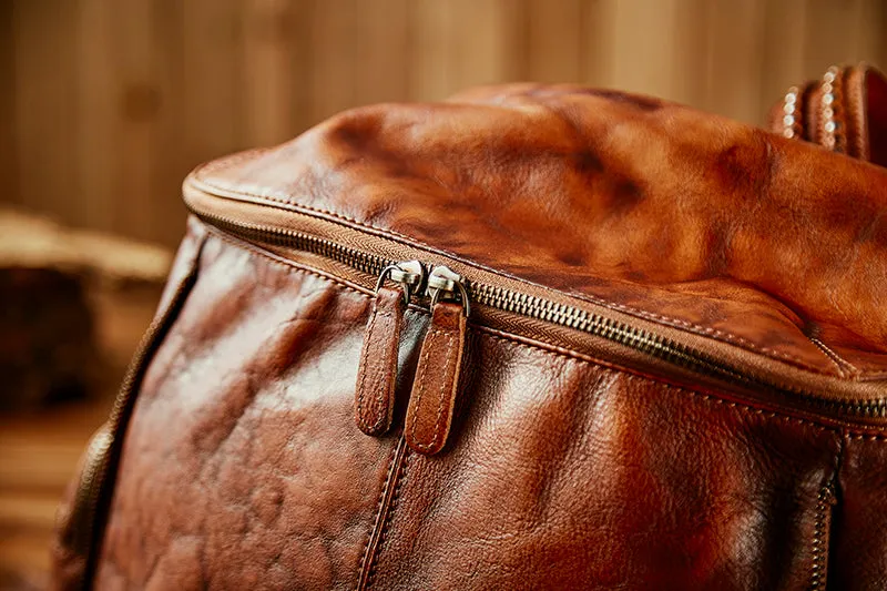 Handmade Full Grain Leather Backpack Vintage School Backpack Best Backpacks For Women AK10