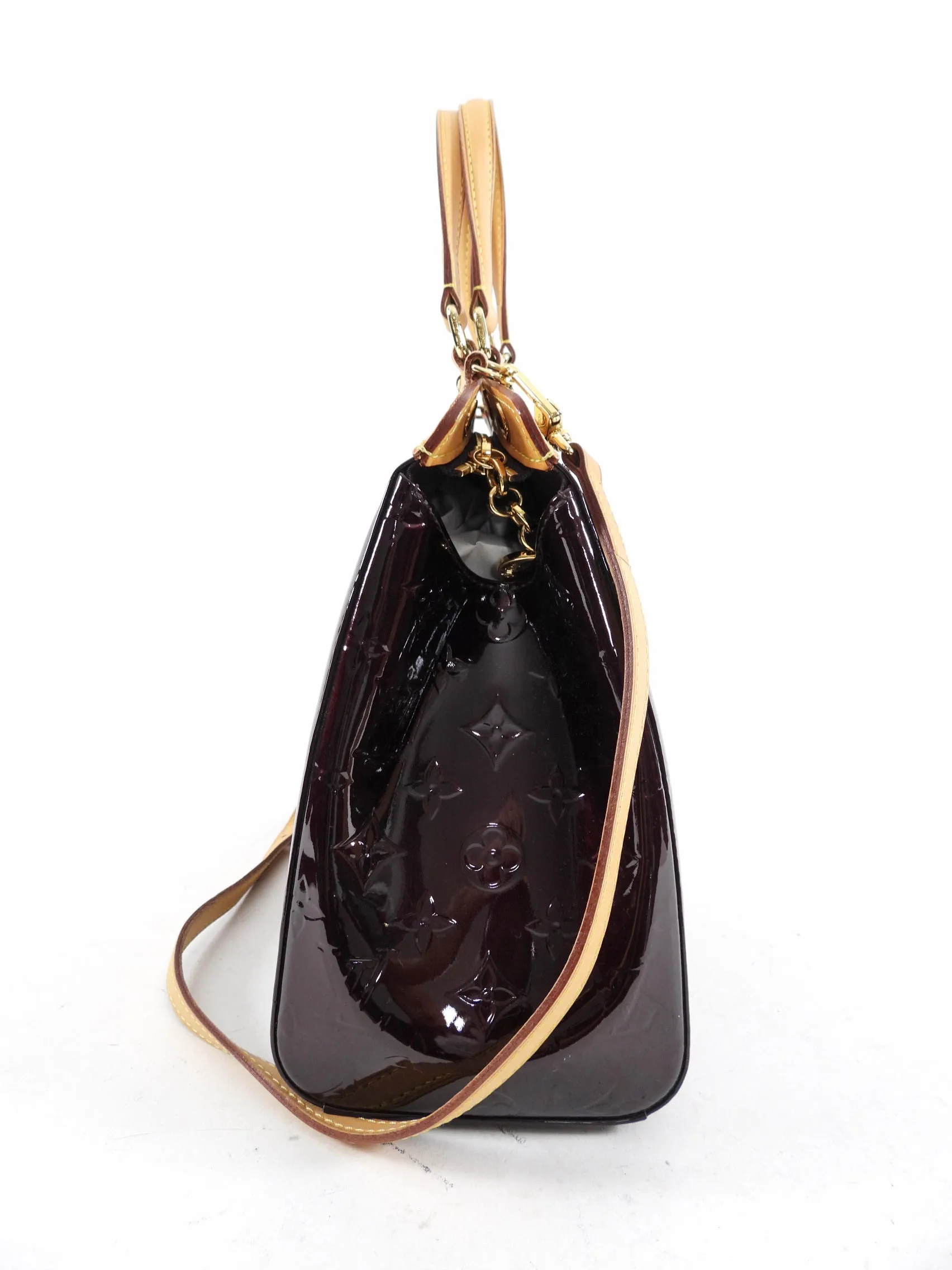 Louis Vuitton Patent Amarante Brea MM Bag