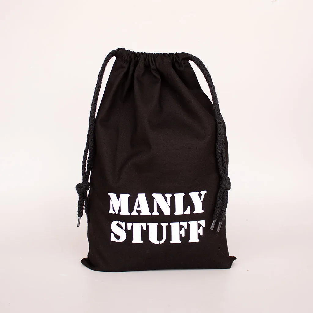 Manly Stuff Quirky Drawstring Bag