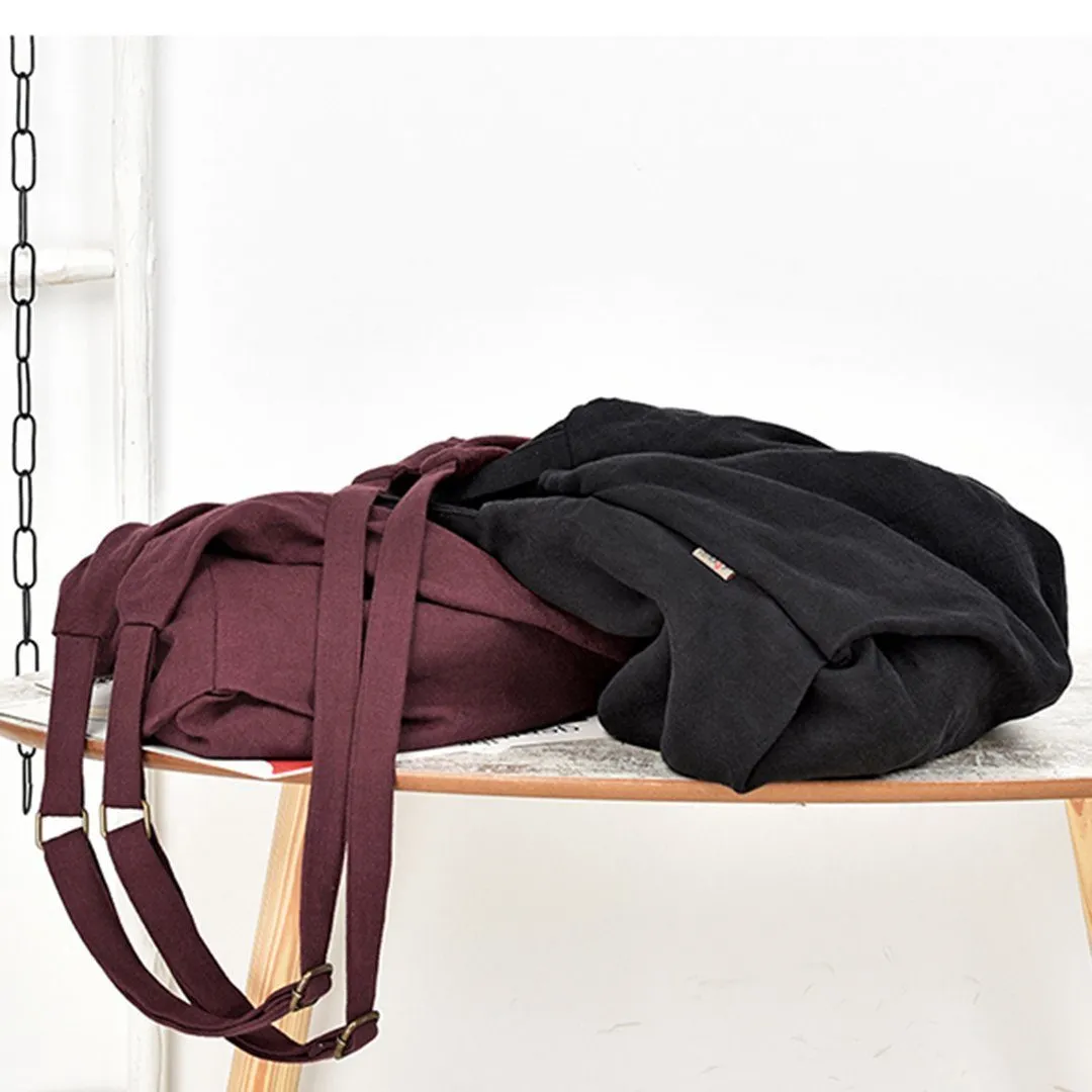Original Ruched Linen Solid Crossbody Bag With Buckles