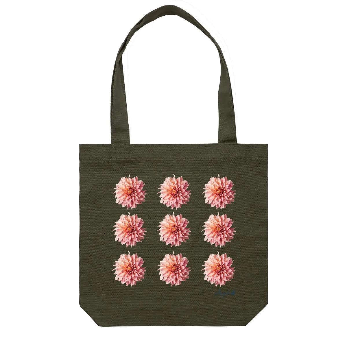 Pink Dahlias Tote Bag