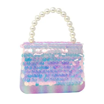Pink Poppy Shimmering Mermaid Sequin Hard Handbag