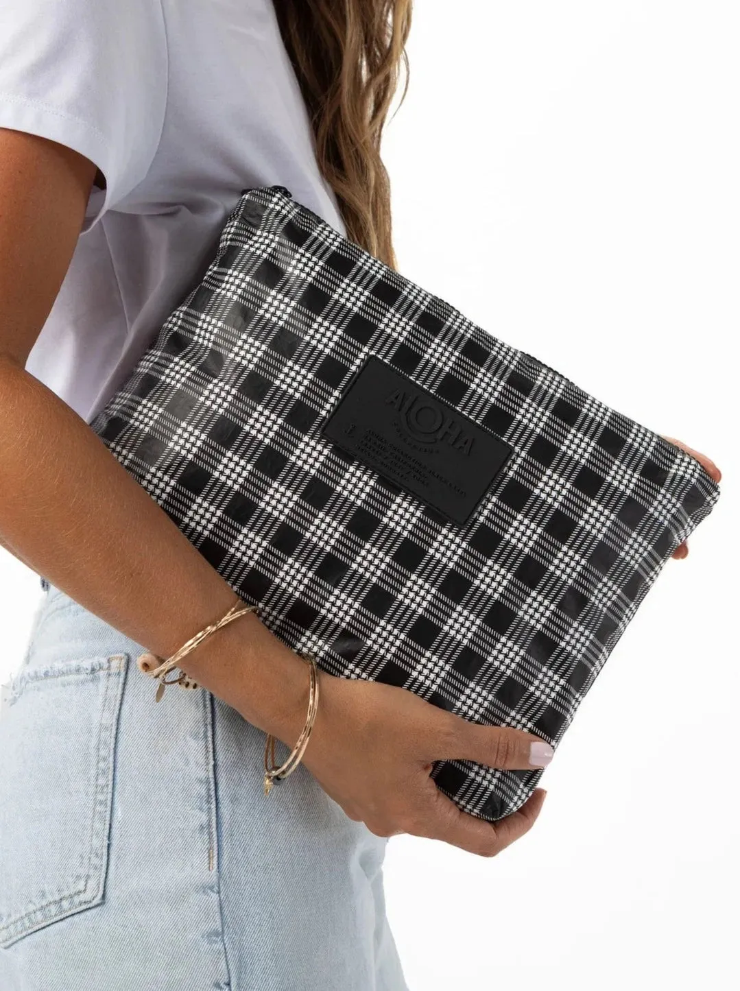Plaid Mid Pouch