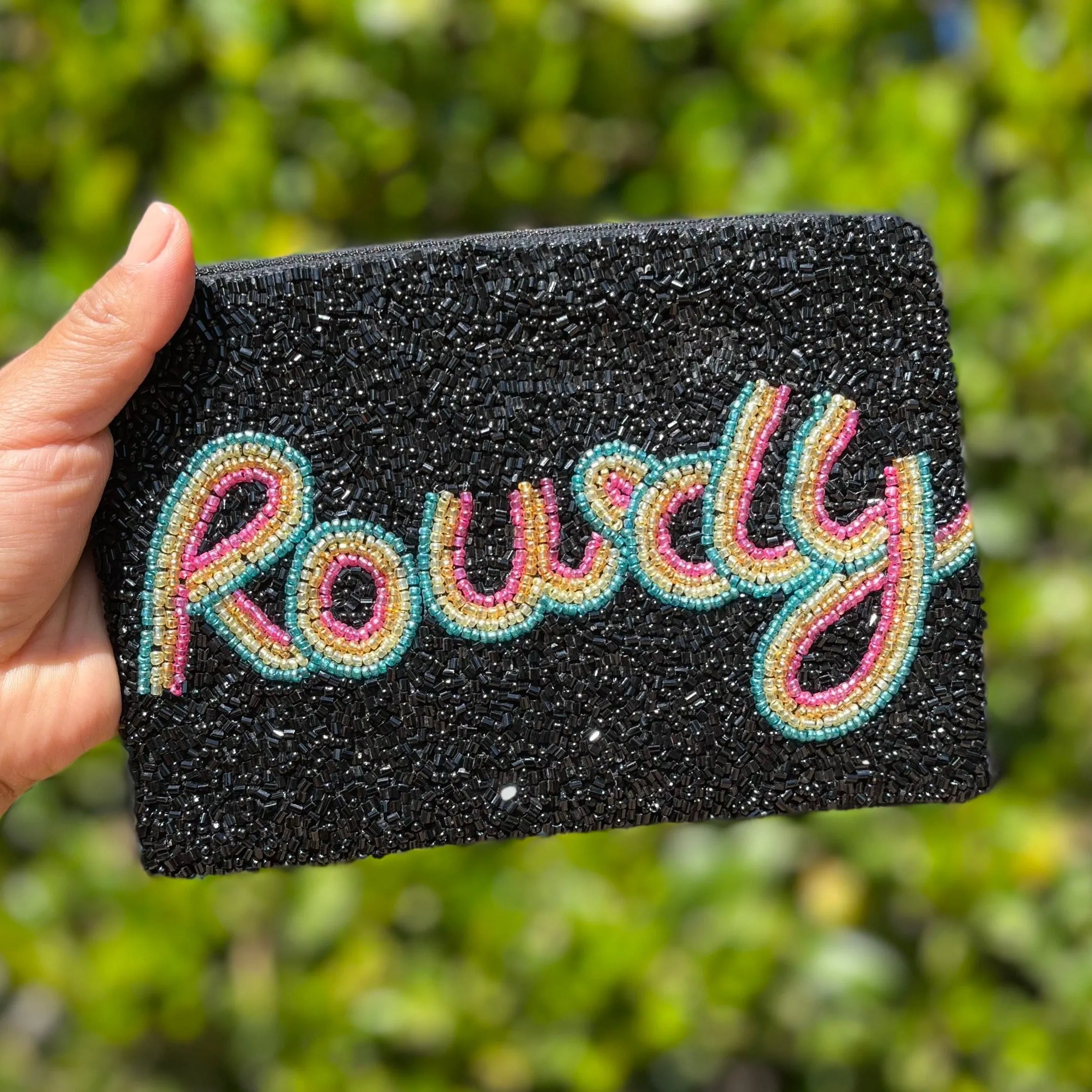 Rowdy Large Beaded Purse