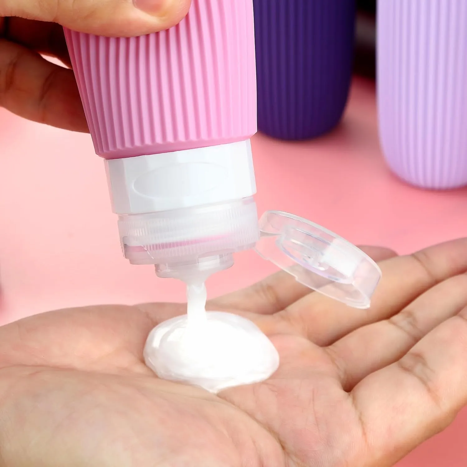 Soft Squeeze Refillable Toiletry Bottles Travel Set - 4pack - 90ml