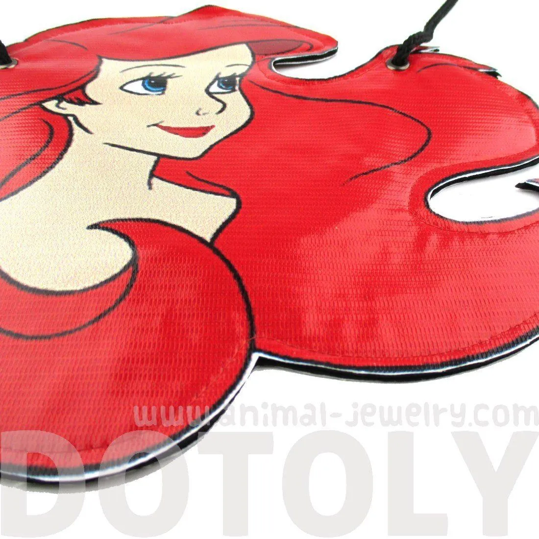 The Little Mermaid Ariel Princess Shaped Vinyl Print Cross Body Bag | DOTOLY