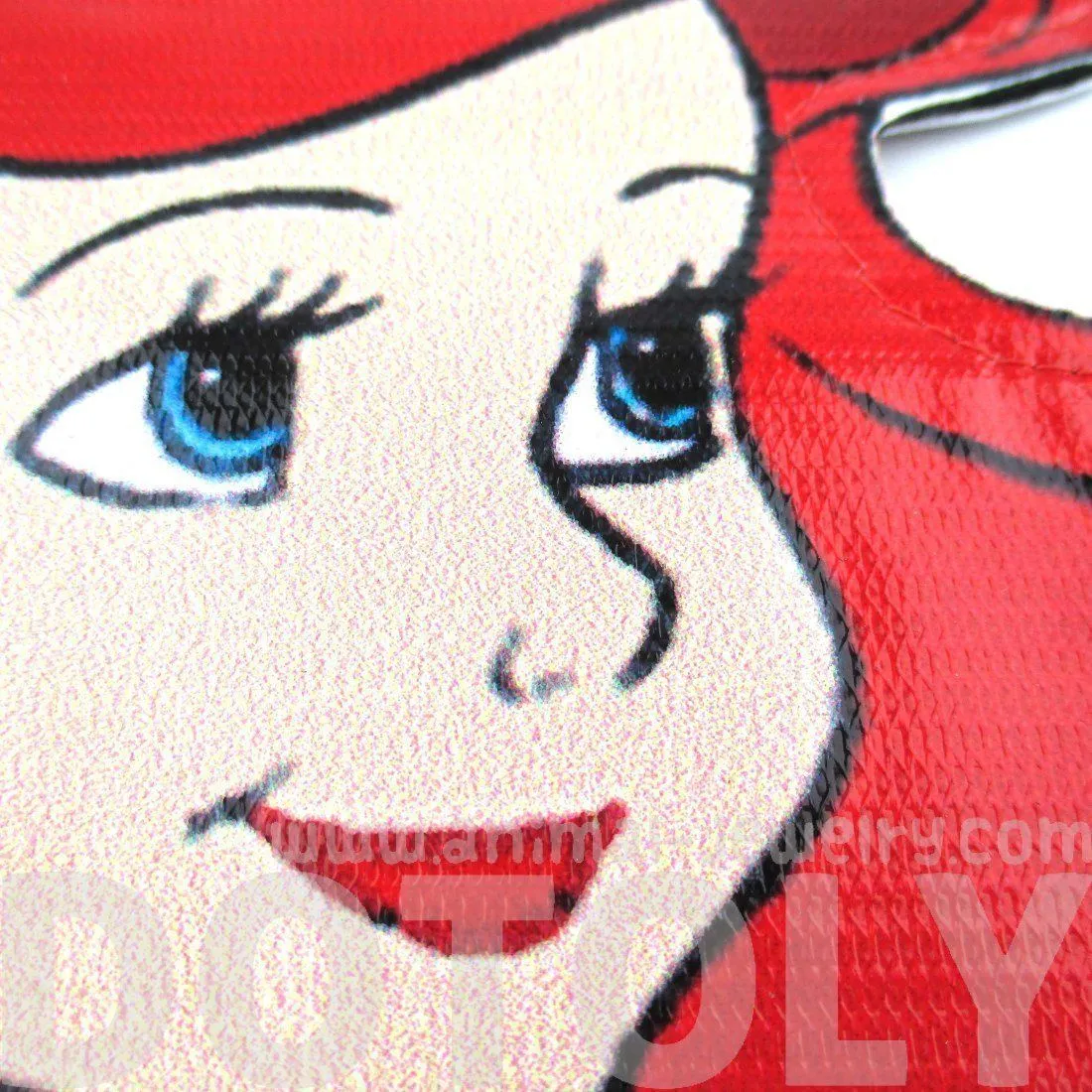 The Little Mermaid Ariel Princess Shaped Vinyl Print Cross Body Bag | DOTOLY