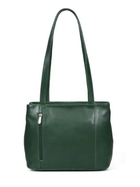 Toledo Leather Handbag -  Pine Green